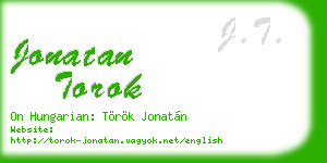 jonatan torok business card