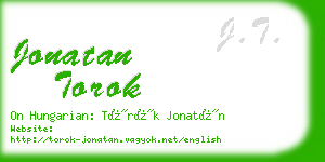 jonatan torok business card